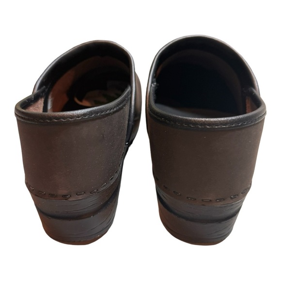 Klagn Swedish Professional Oiled Leather Clogs in Brown NIB - Picture 6 of 9